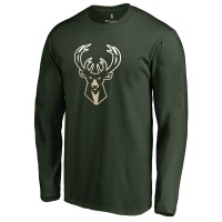 Футболка с длинным рукавом Milwaukee Bucks Gradient Logo - Green