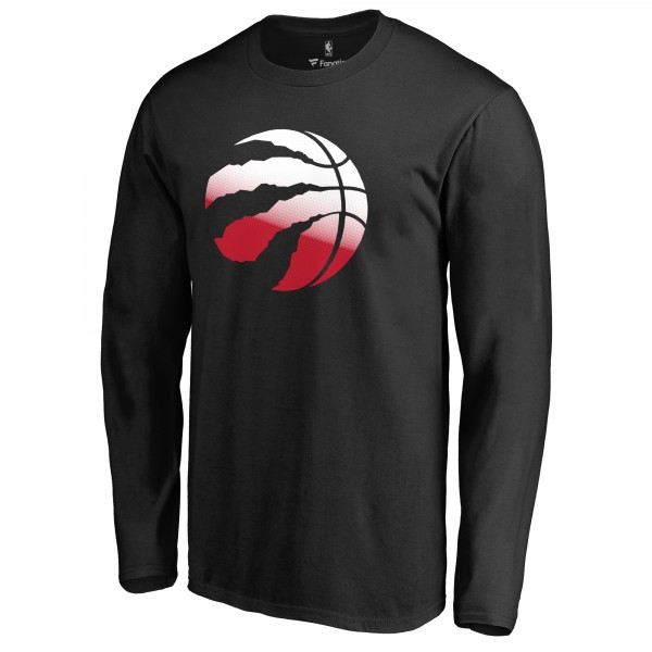 Toronto Raptors Black Gradient Logo Long Sleeve T-Shirt