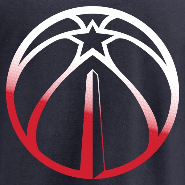 Футболка с длинным рукавом Washington Wizards Gradient Logo - Navy