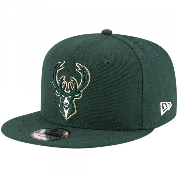 Бейсболка Milwaukee Bucks New Era Official Team Color 9FIFTY - Hunter Green