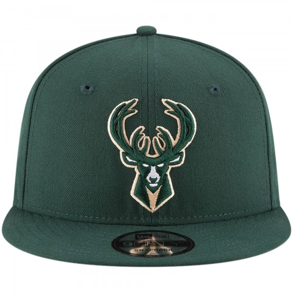Бейсболка Milwaukee Bucks New Era Official Team Color 9FIFTY - Hunter Green