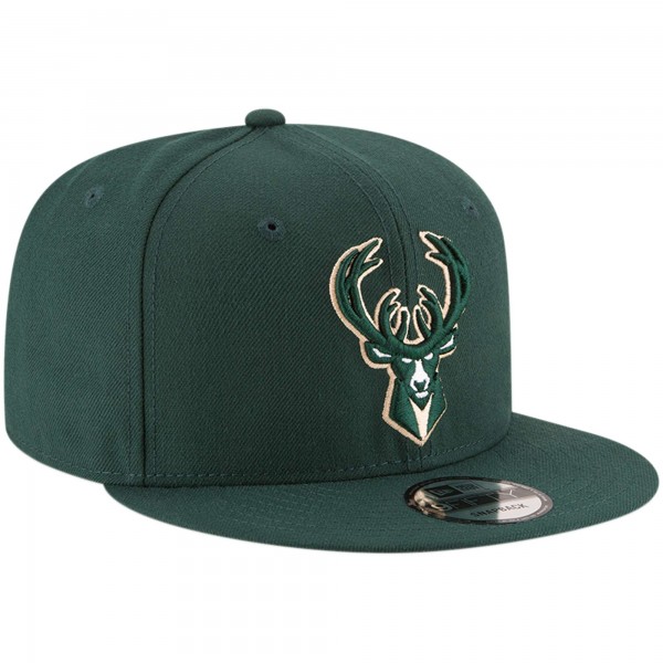 Бейсболка Milwaukee Bucks New Era Official Team Color 9FIFTY - Hunter Green