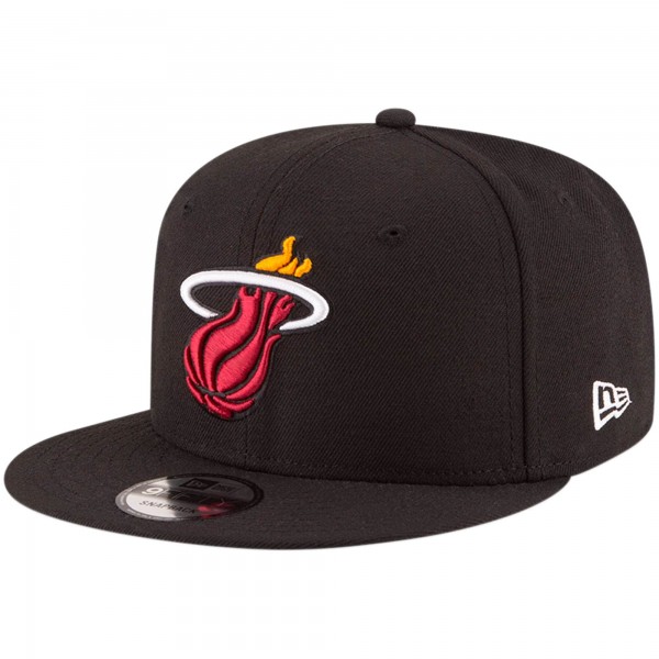 Бейсболка Miami Heat New Era Black Official Team Color 9FIFTY