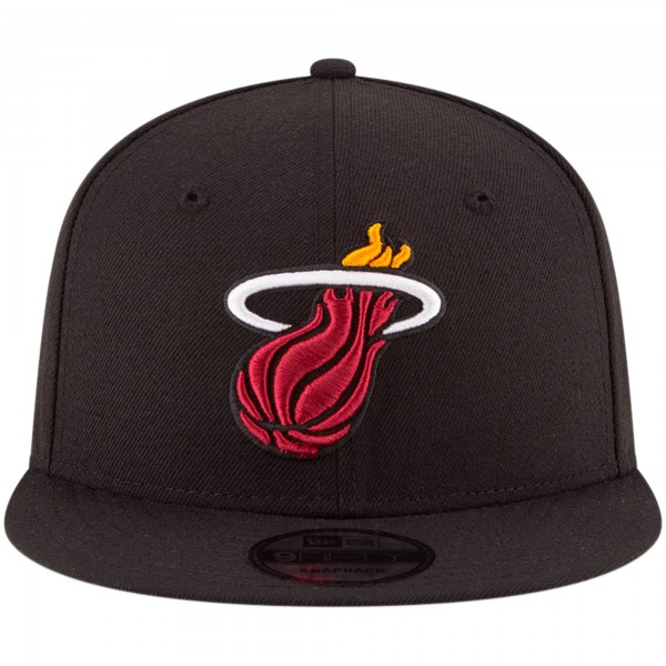 Бейсболка Miami Heat New Era Black Official Team Color 9FIFTY