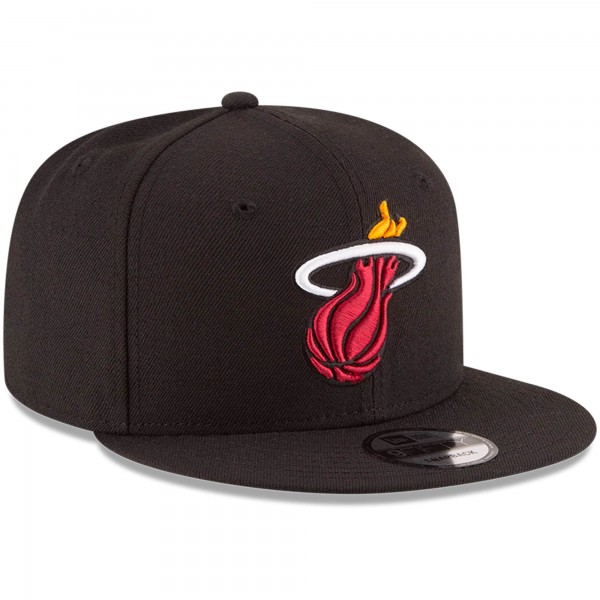 Бейсболка Miami Heat New Era Black Official Team Color 9FIFTY