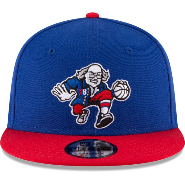 Бейсболка Philadelphia 76ers New Era Royal/Red 2-Tone 9FIFTY Adjustable