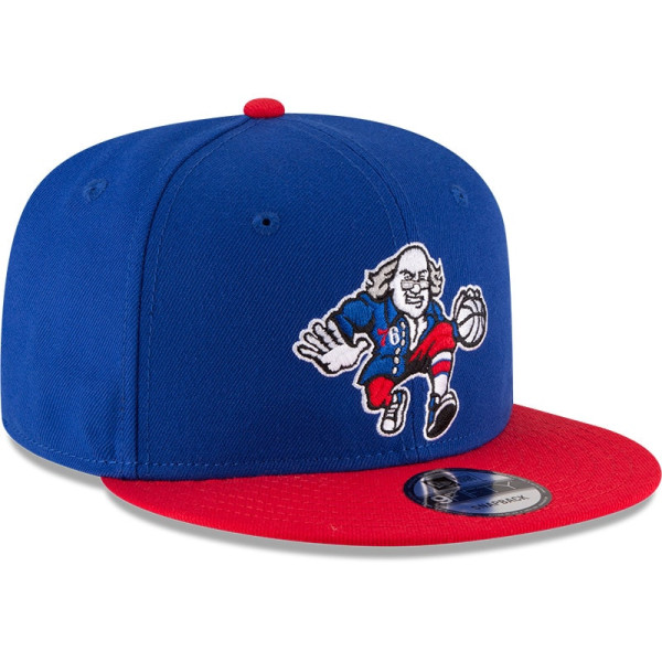 Бейсболка Philadelphia 76ers New Era Royal/Red 2-Tone 9FIFTY Adjustable