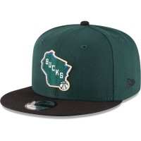 Бейсболка Milwaukee Bucks New Era 2-Tone 9FIFTY Adjustable - Hunter Green/Black