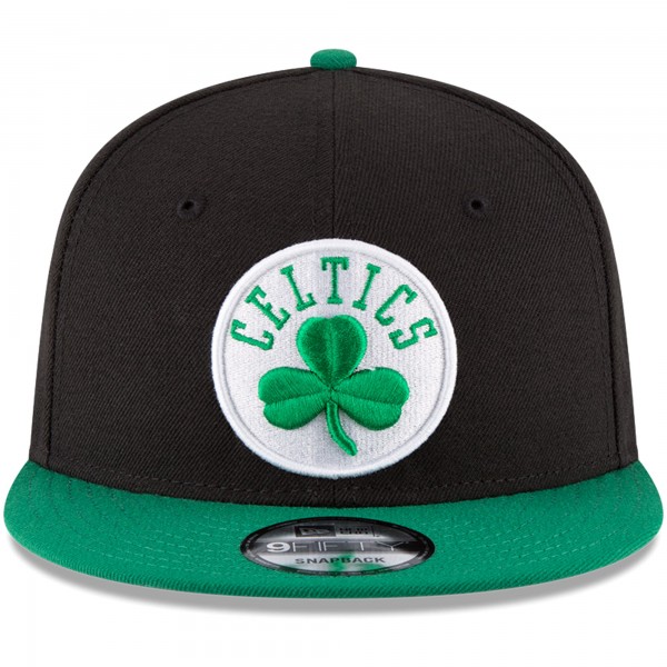 Бейсболка Boston Celtics New Era Black/Kelly Green 2-Tone 9FIFTY Snapback