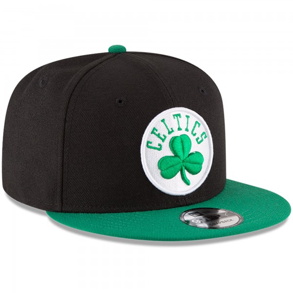 Бейсболка Boston Celtics New Era Black/Kelly Green 2-Tone 9FIFTY Snapback