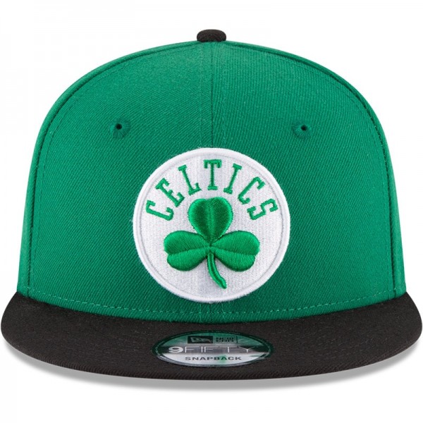 Бейсболка Boston Celtics New Era Kelly Green/Black 2-Tone 9FIFTY Snapback