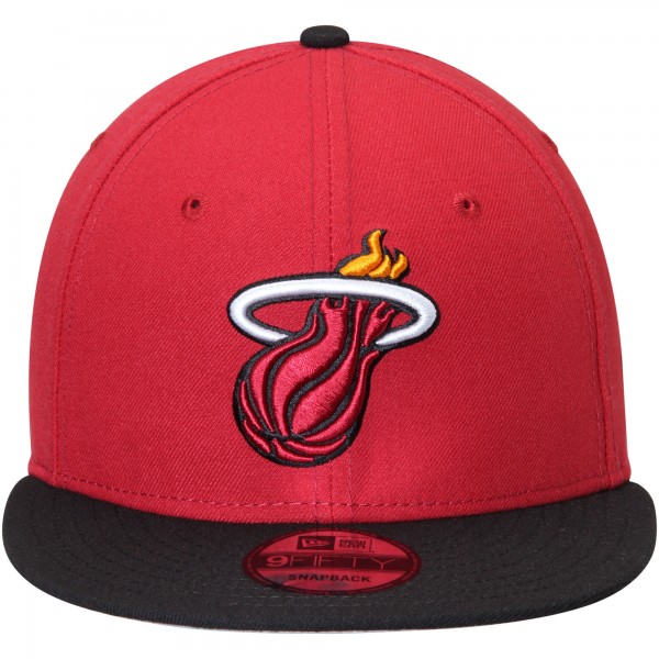 Бейсболка Miami Heat New Era Red/Black 2-Tone 9FIFTY