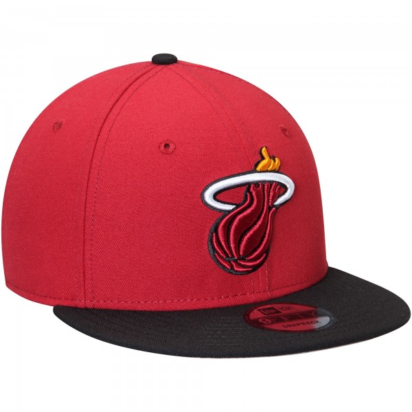 Бейсболка Miami Heat New Era Red/Black 2-Tone 9FIFTY