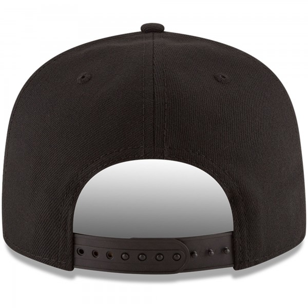 Бейсболка Milwaukee Bucks New Era Black Black & White Logo 9FIFTY Adjustable