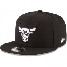 Бейсболка Chicago Bulls New Era Black & White Logo 9FIFTY - Black