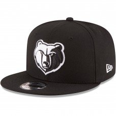 Memphis Grizzlies New Era Black & White Logo 9FIFTY Adjustable Snapback Hat - Black