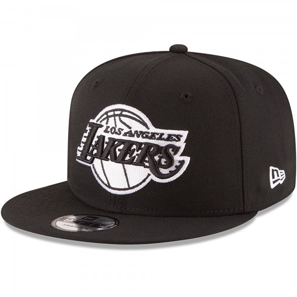Бейсболка Los Angeles Lakers New Era Black & White Logo 9FIFTY - Black