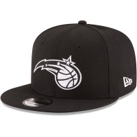 Бейсболка Orlando Magic New Era Black Black & White Logo 9FIFTY Snapback