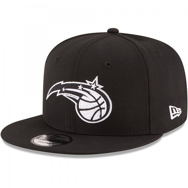 Бейсболка Orlando Magic New Era Black Black & White Logo 9FIFTY Snapback