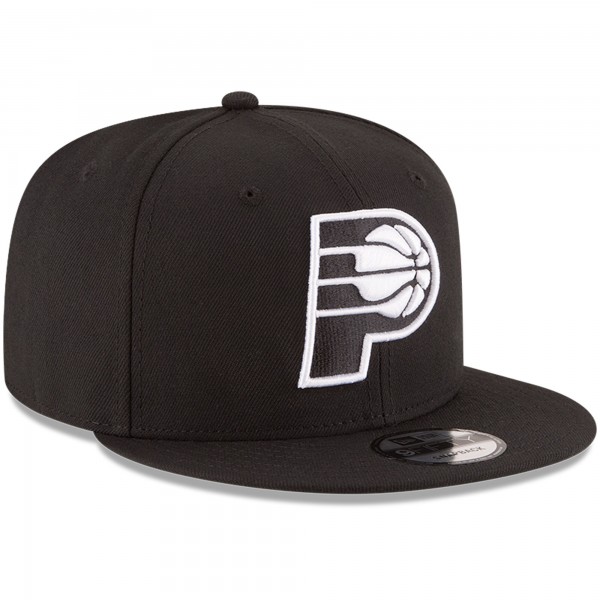 Бейсболка Indiana Pacers New Era Black & White Logo 9FIFTY - Black