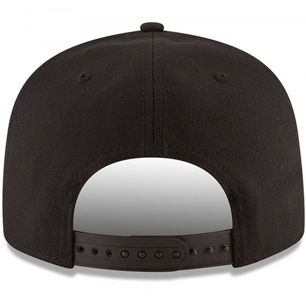 Бейсболка New Orleans Pelicans New Era Black Black & White Logo 9FIFTY Adjustable