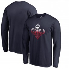 Футболка с длинным рукавом New Orleans Pelicans Gradient Logo - Navy
