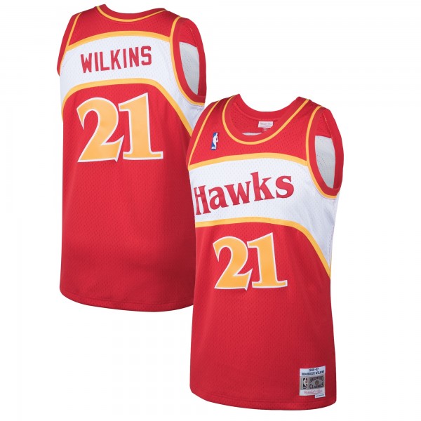 Игровая майка Dominique Wilkins Atlanta Hawks Mitchell & Ness 1986-87 Hardwood Classics Swingman - Red - оригинальная джерси НБА
