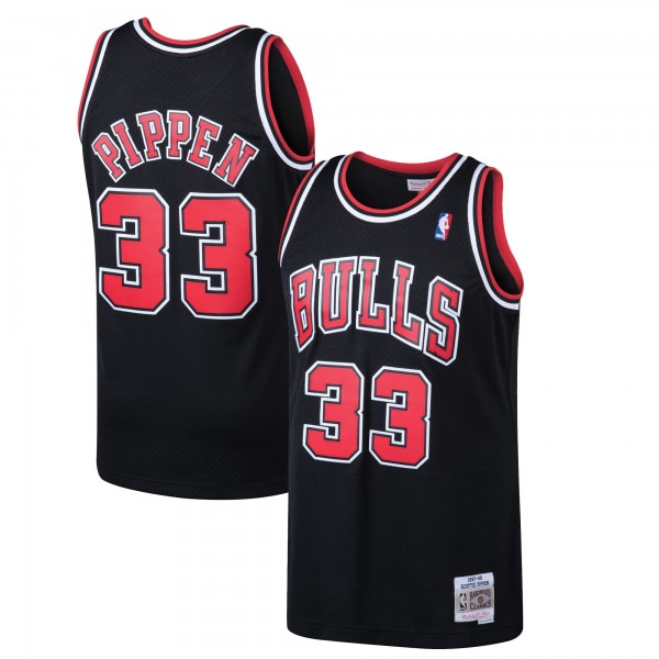Игровая джерси Scottie Pippen Chicago Bulls Mitchell & Ness 1997/98 Hardwood Classics Swingman - Black