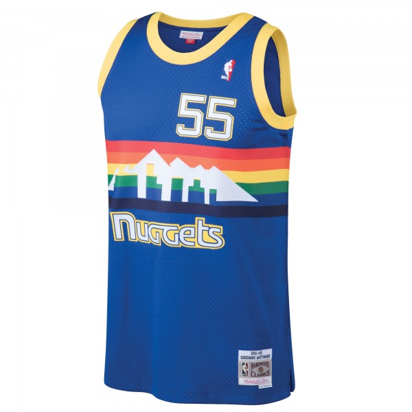 Игровая майка Dikembe Mutombo Denver Nuggets Mitchell & Ness 1991-92 Hardwood Classics Swingman - Blue - оригинальная джерси НБА