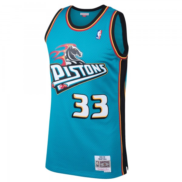 Игровая форма  Grant Hill Detroit Pistons Mitchell & Ness Hardwood Classics Swingman - Teal
