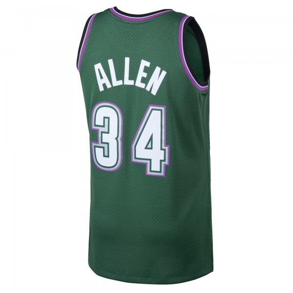 Игровая форма  Ray Allen Milwaukee Bucks Mitchell & Ness 1996-97 Hardwood Classics Swingman - Kelly Green
