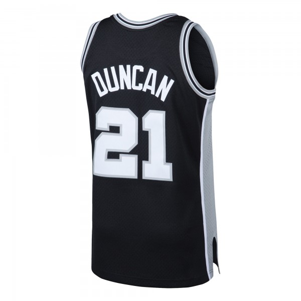 Игровая майка Tim Duncan San Antonio Spurs Mitchell & Ness 1998-99 Hardwood Classics Swingman - Black - оригинальная джерси НБА