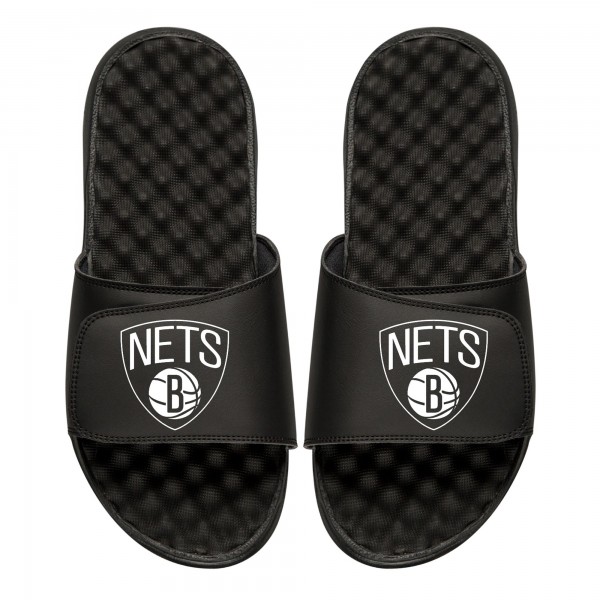 Шлепки Youth Brooklyn Nets ISlide Black Personalized Primary