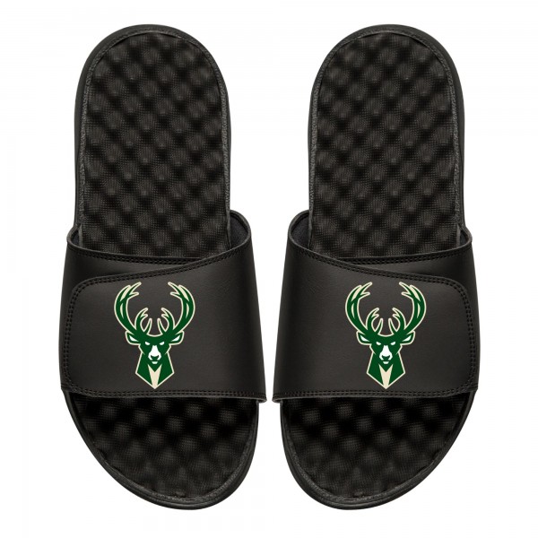 Шлепки именные Milwaukee Bucks Primary - Black