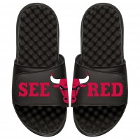 Детские шлепки Chicago Bulls ISlide Team Slogan - Black