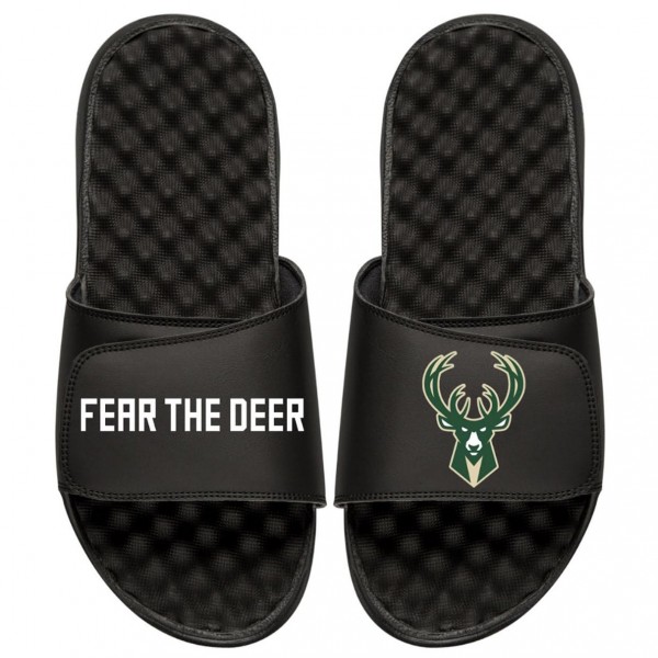 Шлепки Milwaukee Bucks ISlide Team Slogan - Black