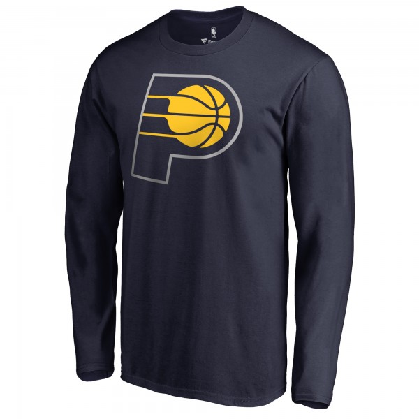 Indiana Pacers Navy Primary Logo Long Sleeve T-Shirt
