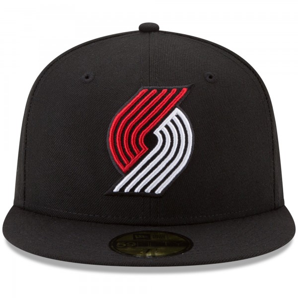 Бейсболка Portland Trail Blazers New Era Official Team Color 59FIFTY - Black - официальный мерч NBA