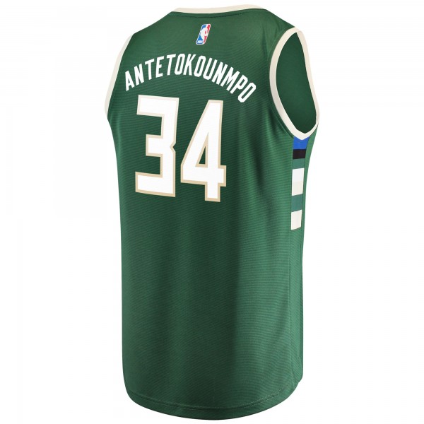 Игровая форма  Giannis Antetokounmpo Milwaukee Bucks Youth Fast Break Replica Green - Icon Edition