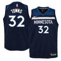 Детская игровая майка Karl-Anthony Towns Minnesota Timberwolves Nike Swingman Navy - Icon Edition