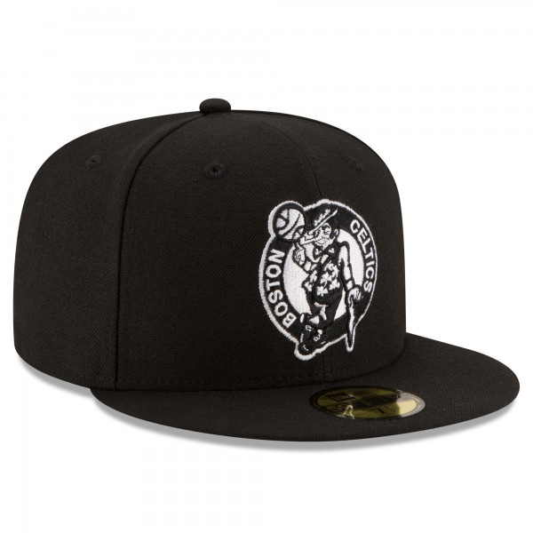 Бейсболка Boston Celtics New Era Black & White Logo 59FIFTY - Black