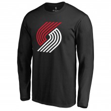 Футболка с длинным рукавом Portland Trail Blazers Fresh Primary Logo - Black