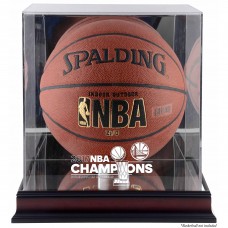 Golden State Warriors Fanatics Authentic 2017 NBA Finals Champions Logo Mahogany Basketball Display Case with Mirrored Back