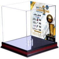 Golden State Warriors Fanatics Authentic 2017 NBA Finals Champions Mahogany Basketball Display Case with Sublimated Collage
