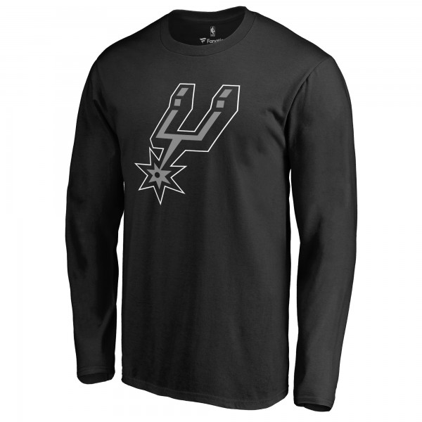 Футболка с длинным рукавом San Antonio Spurs 2017 Primary Logo 2 - Black