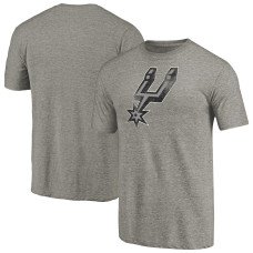 Футболка San Antonio Spurs Heather Gray Distressed Team Logo Tri-Blend