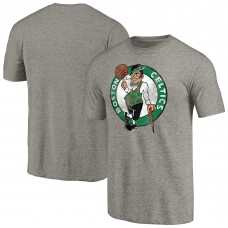 Футболка Boston Celtics Distressed Team Logo 2 Tri-Blend V-Neck - Heathered Gray