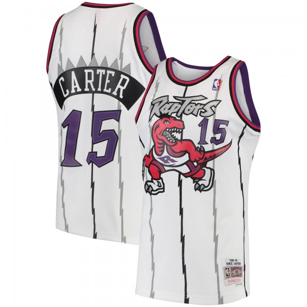 Игровая майка Vince Carter Toronto Raptors Mitchell & Ness 1997-98 Hardwood Classics Swingman - White - оригинальная джерси НБА