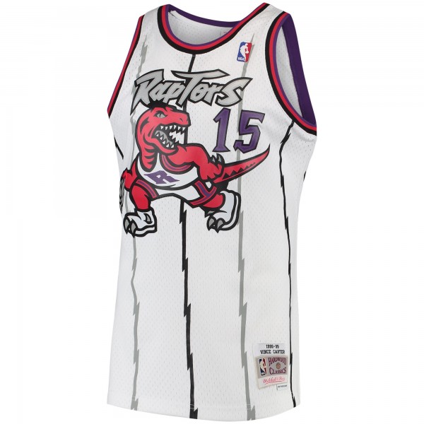 Игровая майка Vince Carter Toronto Raptors Mitchell & Ness 1997-98 Hardwood Classics Swingman - White - оригинальная джерси НБА