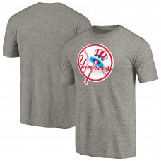New York Yankees Ash Cooperstown Collection Forbes Tri-Blend T-Shirt